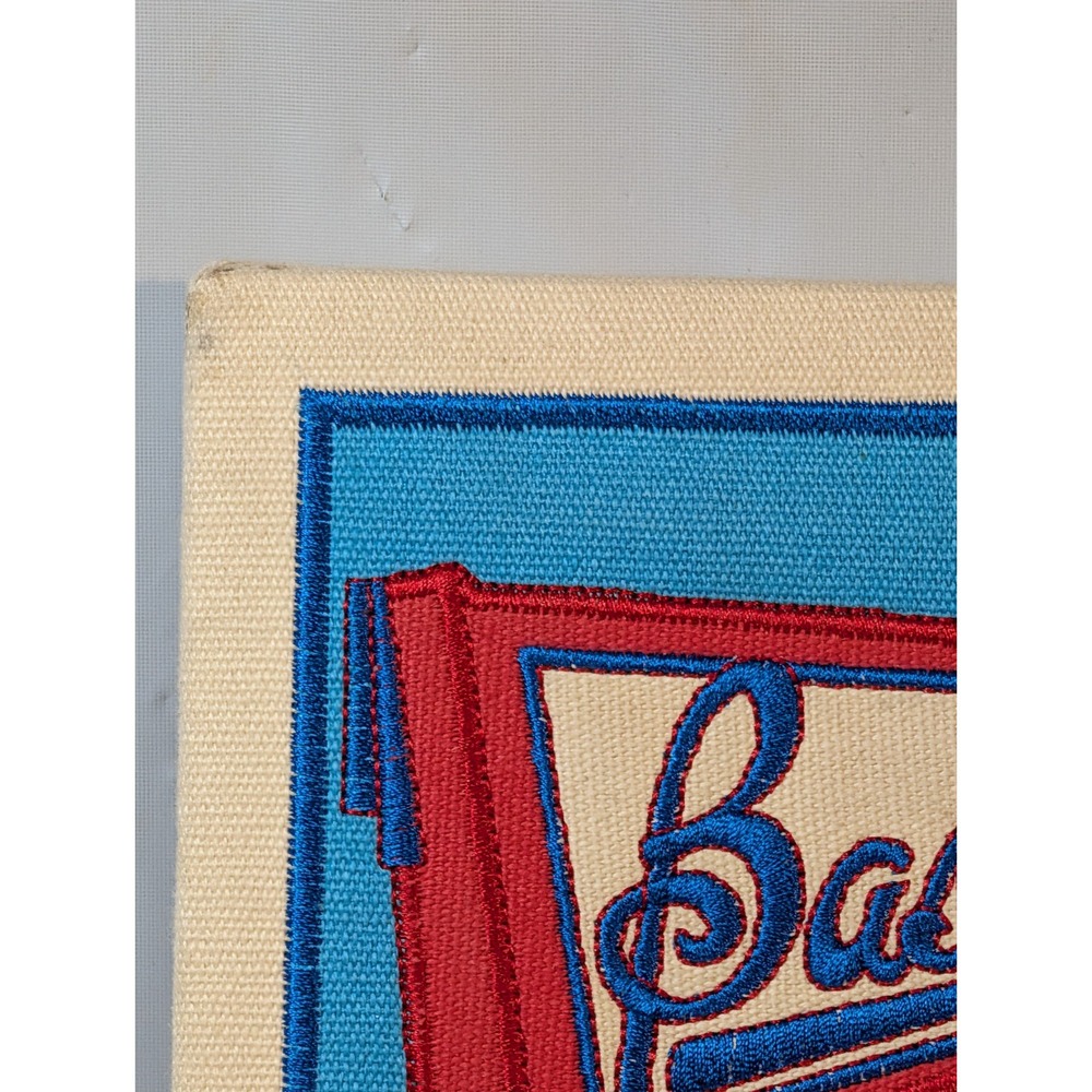Seattle Mariners Embroidered Canvas Wall Art Baseball Hat Glove Pennant 12x12 - Picture 8 of 9